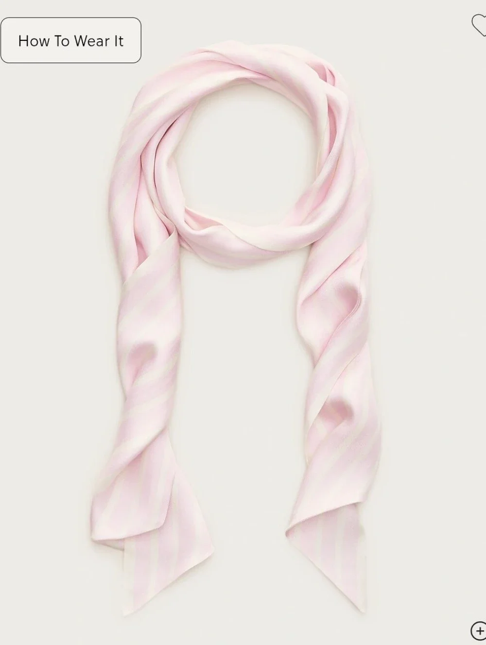NWT J Crew Silk Scarf Pastel Pink W Stripes